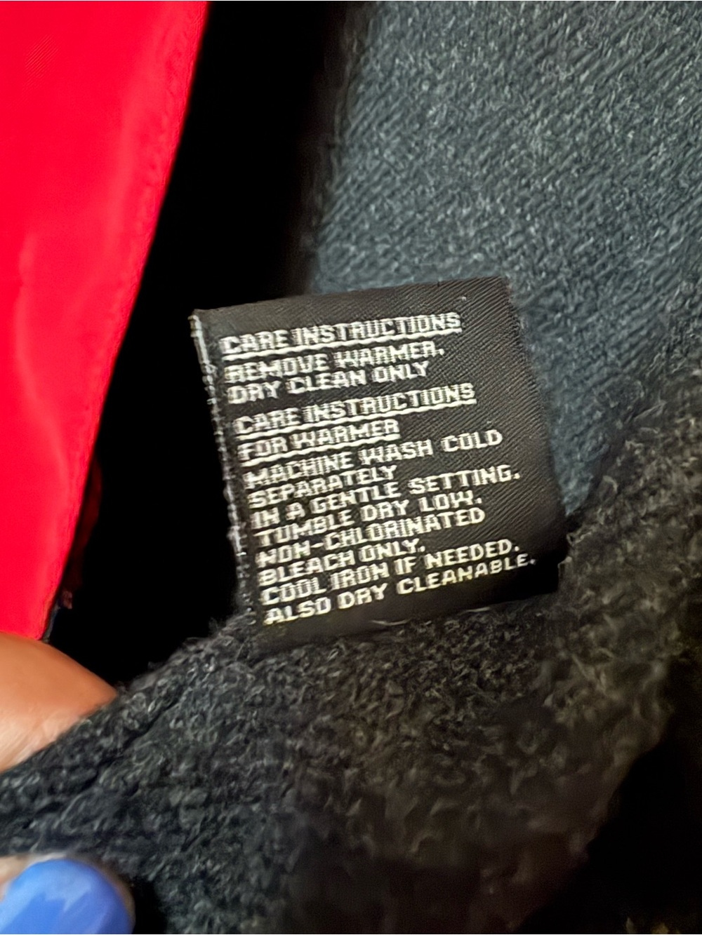 Jones New York Red Trench Coat with Black Hood Trim - Picture 4 of 11